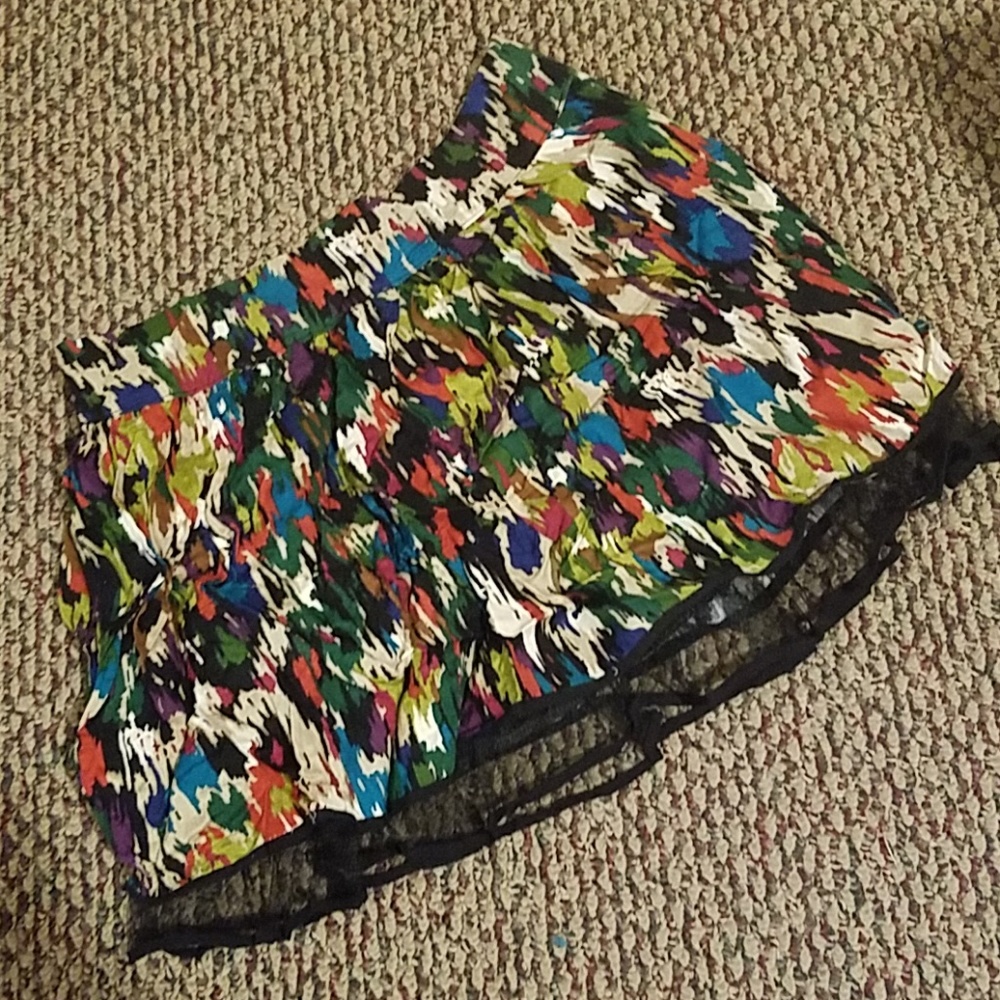 XXI Paint Splatter Print Skirt